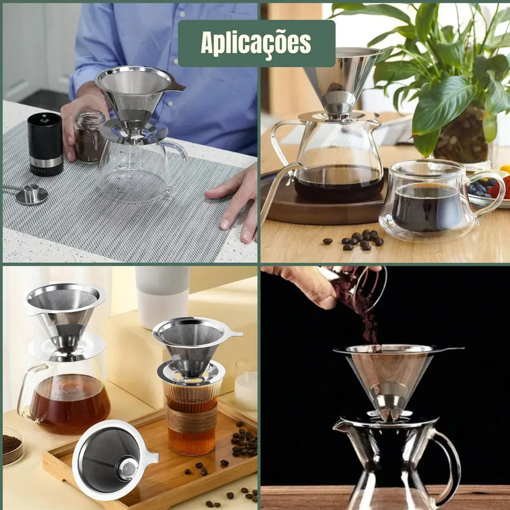 Coador de Café Inox Reutilizável — imagem 5