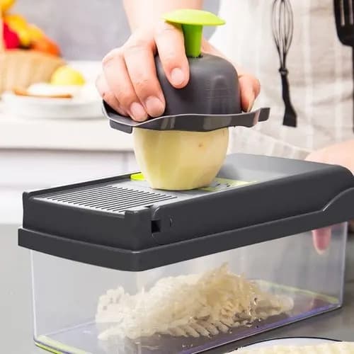 Cortador Picador Manual De Alimentos Ralador Fruta Legumes Cor Verde Verde — imagem 7