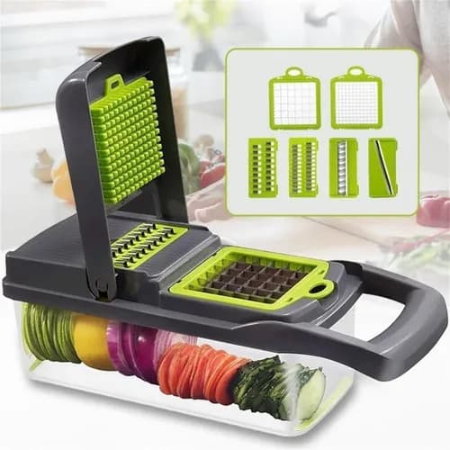 Cortador Picador Manual De Alimentos Ralador Fruta Legumes Cor Verde Verde — imagem 5
