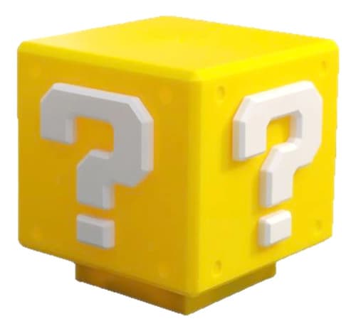 Luminária Cubo Mesa Com Som Super Mario Bros Geek Game Amarelo Branco 3.7 — imagem principal