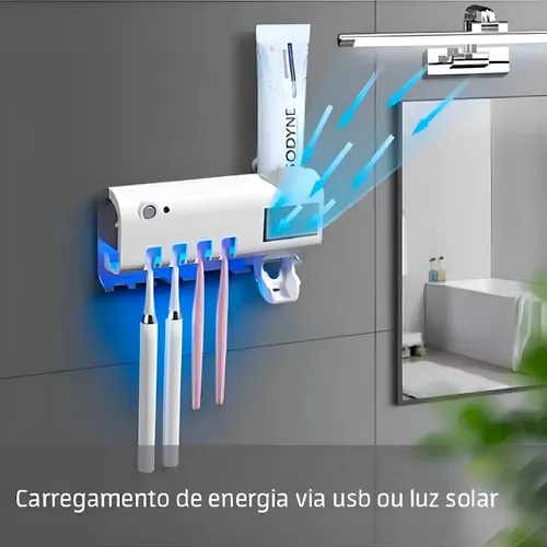 Genérica Suporte Escova Dentes Uv Suporte Branco — imagem 6