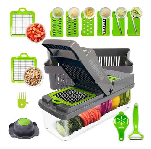 Cortador Picador Manual De Alimentos Ralador Fruta Legumes Cor Verde Verde — imagem principal