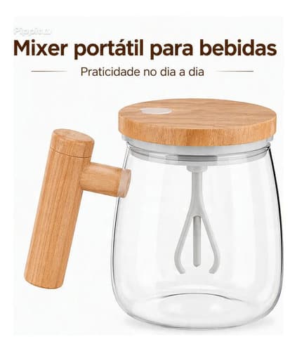 Caneca Mixer Usb Recarregável X-cell Multiuso Bege — imagem principal